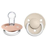 Baby Pacifier - Silicone, Round & Soft Nipple, Shield Prevents Skin Irritation & Moisture Buildup, 100% Food Grade, BPA Free Soother, 0-3 Years, Pack of 2, Blush/Vanilla