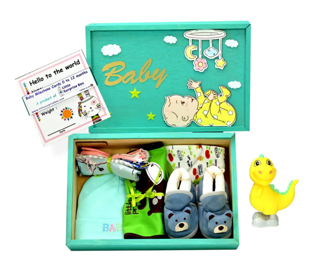 Newborn Baby Essentials Hamper- Green