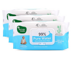 Baby Wipes I Natural Plant Made Cloth - Super Thick I 72pcs/Pack - Pack Of 3