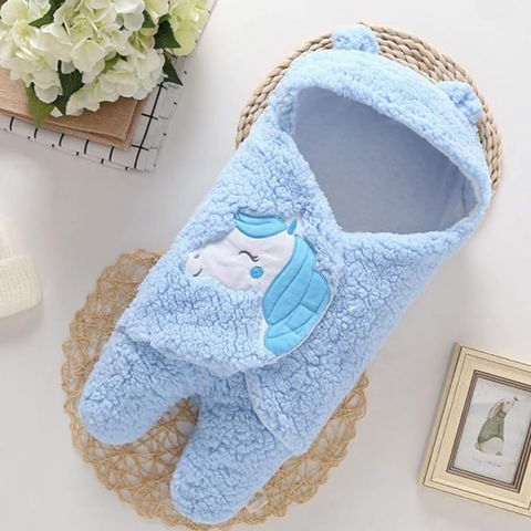 Fleece Sleeping Bag New Born Combo Pack of Super Soft Baby Wrapper Cum Baby Blanket For Baby Boys, Baby Girls, Babies (76Cm X 70Cm, 0-6 Months) Lightweight, Multicolor