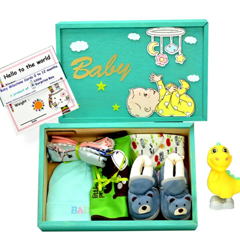 Newborn Baby Essentials Hamper- Green